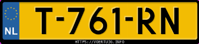 Kenteken afbeelding van T761RN, grijze Renault Clio
