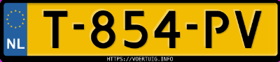 Kenteken afbeelding van T854PV, grijze Renault Megane Tce 160