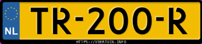 Kenteken afbeelding van TR200R, grijze Renault Captur 120