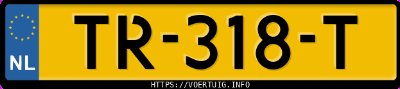 Kenteken afbeelding van TR318T, witte Renault Scenic