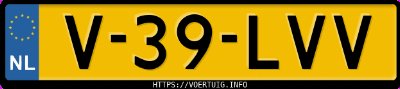 Kenteken afbeelding van V39LVV,  Renault Trafic E-Tech