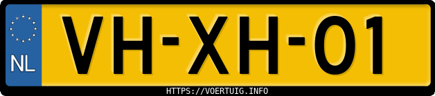 Kenteken afbeelding van VHXH01,  Renault Express 1.4 Rn
