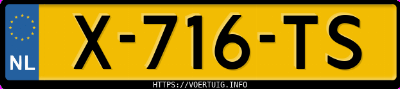 Kenteken afbeelding van X716TS, blauwe Renault Megane Tce 160