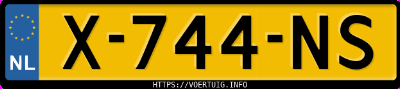 Kenteken afbeelding van X744NS, grijze Renault Master T 33 L2/h2 2 5 Dci 88kw E4 Fap