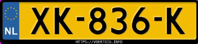 Kenteken afbeelding van XK836K, blauwe Renault Megane Tce 160