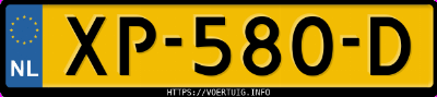 Kenteken afbeelding van XP580D, witte Renault Clio 75