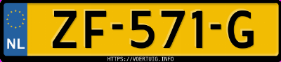 Kenteken afbeelding van ZF571G, rode Renault Clio 90