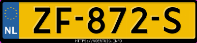 Kenteken afbeelding van ZF872S, zwarte Renault Zoe R110