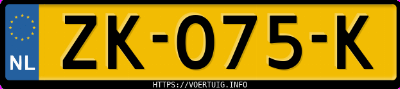 Kenteken afbeelding van ZK075K, grijze Renault Captur 130