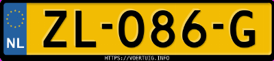 Kenteken afbeelding van ZL086G, witte Renault Clio Dci75