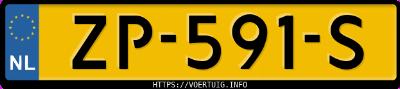 Kenteken afbeelding van ZP591S, zwarte Renault Clio 75