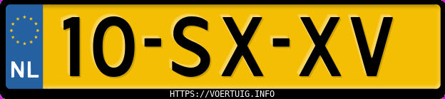 Kenteken afbeelding van 10SXXV, grijze Saab 9-3 Combi 1.9tid