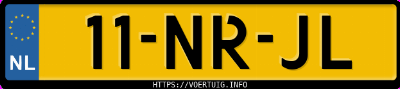 Kenteken afbeelding van 11NRJL, zwarte Saab 9-5