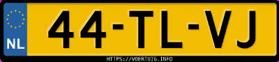 Kenteken afbeelding van 44TLVJ, zwarte Saab 9-3