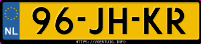 Kenteken afbeelding van 96JHKR, zwarte Saab 9-3