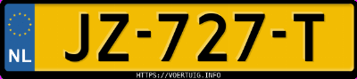 Kenteken afbeelding van JZ727T, zwarte Saab 9-5