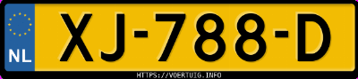 Kenteken afbeelding van XJ788D, witte Saab 9-5