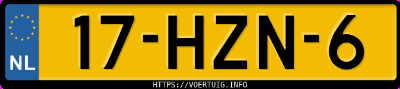 Kenteken afbeelding van 17HZN6, zwarte Seat Altea