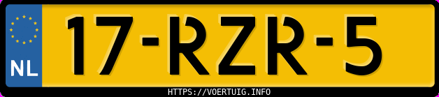 Kenteken afbeelding van 17RZR5, zwarte Seat Ibiza