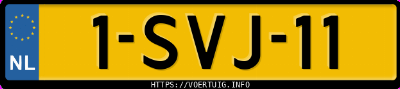 Kenteken afbeelding van 1SVJ11, zwarte Seat Leon