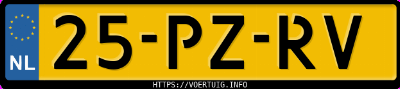 Kenteken afbeelding van 25PZRV, grijze Seat Ibiza 1.4 16v 55kw Bky