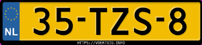 Kenteken afbeelding van 35TZS8, witte Seat Ibiza St Ibiza1.2st Ecofr 1.2 E.t.