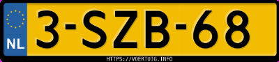 Kenteken afbeelding van 3SZB68, rode Seat Ibiza St 1.2tdi E 1.2d E.m