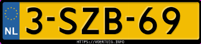 Kenteken afbeelding van 3SZB69, zwarte Seat Ibiza St 1.2tsi 1.2 Tsi