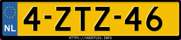 Kenteken afbeelding van 4ZTZ46, witte Seat Ibiza St