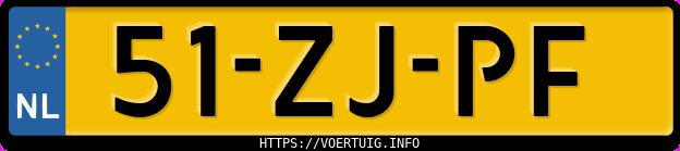 Kenteken afbeelding van 51ZJPF, blauwe Seat Ibiza