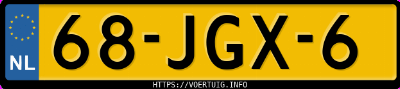 Kenteken afbeelding van 68JGX6, zwarte Seat Ibiza