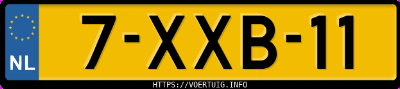Kenteken afbeelding van 7XXB11, witte Seat Mii 1.0 Mpi E-Eco 44kw