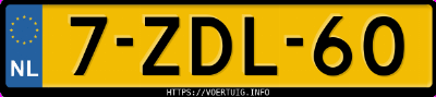 Kenteken afbeelding van 7ZDL60, zwarte Seat Leon