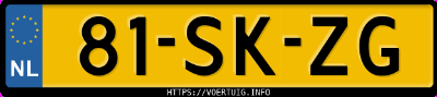 Kenteken afbeelding van 81SKZG, zwarte Seat Leon