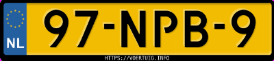 Kenteken afbeelding van 97NPB9, witte Seat Ibiza Cupra