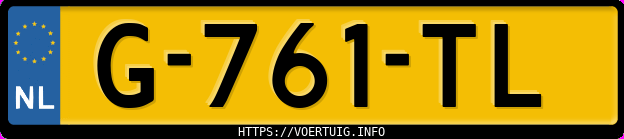 Kenteken afbeelding van G761TL, grijze Seat Ibiza