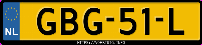 Kenteken afbeelding van GBG51L, witte Seat Leon St St1.6tdi