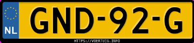 Kenteken afbeelding van GND92G, groene Seat Tarraco E-Hybrid