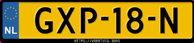 Kenteken afbeelding van GXP18N, blauwe Seat Ibiza 1.0 Ecotsi