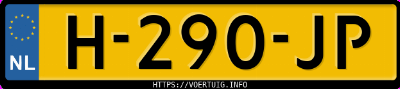 Kenteken afbeelding van H290JP, rode Seat Leon Sportstourer St 1.5 Tsi