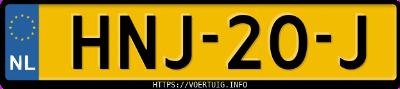 Kenteken afbeelding van HNJ20J, zwarte Seat Ibiza