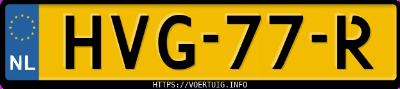 Kenteken afbeelding van HVG77R, blauwe Seat Leon Sp E-Hybrid150 Sportstourer Ehybrid 1.5 Tgi
