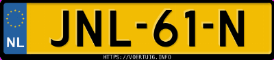 Kenteken afbeelding van JNL61N, blauwe Seat Ibiza Gp 1.0 Max Start En Stop Reference
