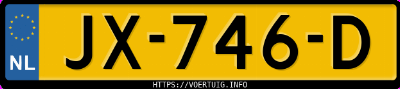 Kenteken afbeelding van JX746D, blauwe Seat Ibiza 1.0 Tsi