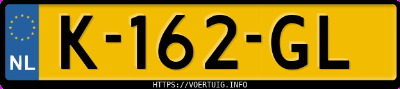 Kenteken afbeelding van K162GL, grijze Seat Ibiza 1.4