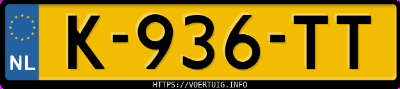 Kenteken afbeelding van K936TT, rode Seat Arona 1.0 Tsi