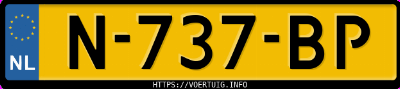 Kenteken afbeelding van N737BP, rode Seat Mii Electric