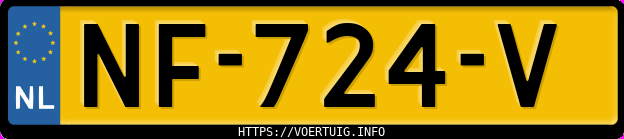 Kenteken afbeelding van NF724V, blauwe Seat Ibiza
