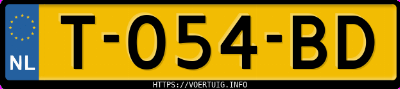 Kenteken afbeelding van T054BD, zwarte Seat Ibiza 1.0 Tsi