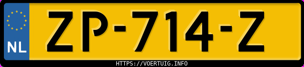 Kenteken afbeelding van ZP714Z, zwarte Seat Ibiza